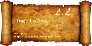 Lingl Lolita névjegykártya
